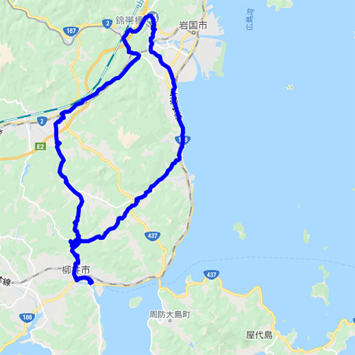 岩国周遊コースの図