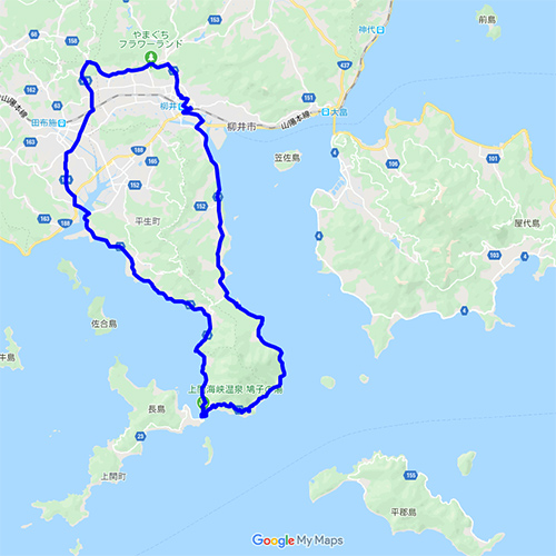 室津半島１周コースの図