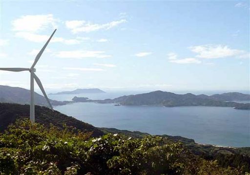風力発電所の見える景色・室津半島スカイラインの画像